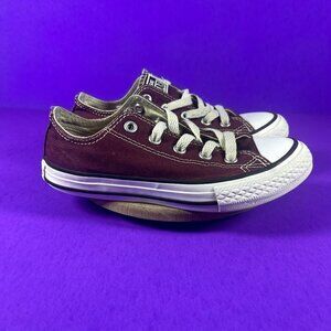 Converse All Star Kids Unisex Burgundy Low Top Sneakers Shoe Size 12.5